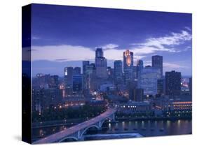 Skyline of Minneapolis, Minnesota, USA-Walter Bibikow-Stretched Canvas