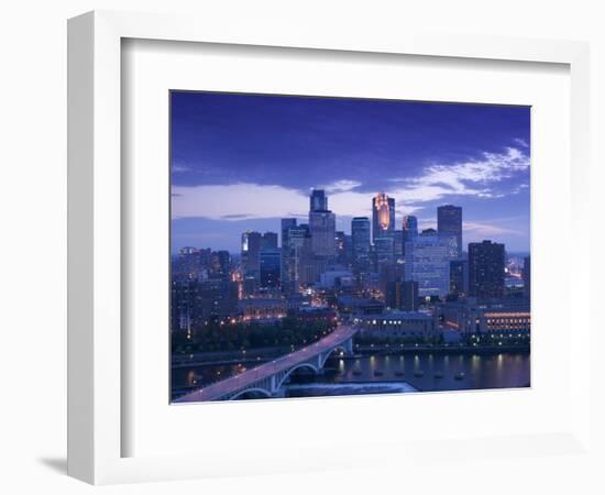 Skyline of Minneapolis, Minnesota, USA-Walter Bibikow-Framed Photographic Print