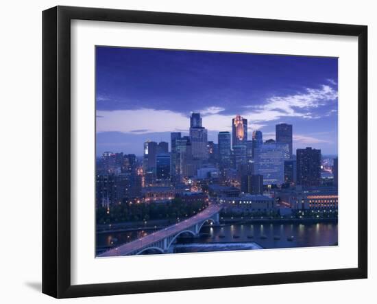 Skyline of Minneapolis, Minnesota, USA-Walter Bibikow-Framed Photographic Print