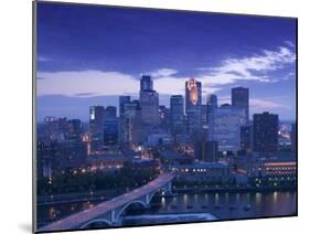 Skyline of Minneapolis, Minnesota, USA-Walter Bibikow-Mounted Photographic Print