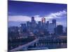 Skyline of Minneapolis, Minnesota, USA-Walter Bibikow-Mounted Photographic Print