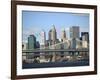 Skyline of New York City with East River, Manhattan and Brooklyn Bridge-Alan Schein-Framed Photographic Print