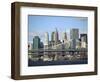 Skyline of New York City with East River, Manhattan and Brooklyn Bridge-Alan Schein-Framed Photographic Print