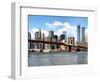 Skyline of NYC with One World Trade Center and East River, Manhattan and Brooklyn Bridge, US-Philippe Hugonnard-Framed Photographic Print