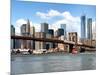 Skyline of NYC with One World Trade Center and East River, Manhattan and Brooklyn Bridge, US-Philippe Hugonnard-Mounted Photographic Print