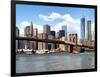 Skyline of NYC with One World Trade Center and East River, Manhattan and Brooklyn Bridge, US-Philippe Hugonnard-Framed Photographic Print