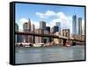 Skyline of NYC with One World Trade Center and East River, Manhattan and Brooklyn Bridge, US-Philippe Hugonnard-Framed Stretched Canvas