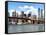 Skyline of NYC with One World Trade Center and East River, Manhattan and Brooklyn Bridge, US-Philippe Hugonnard-Framed Stretched Canvas