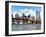 Skyline of NYC with One World Trade Center and East River, Manhattan and Brooklyn Bridge, US-Philippe Hugonnard-Framed Premium Photographic Print