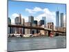 Skyline of NYC with One World Trade Center and East River, Manhattan and Brooklyn Bridge, US-Philippe Hugonnard-Mounted Premium Photographic Print