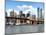 Skyline of NYC with One World Trade Center and East River, Manhattan and Brooklyn Bridge, US-Philippe Hugonnard-Mounted Premium Photographic Print