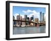 Skyline of NYC with One World Trade Center and East River, Manhattan and Brooklyn Bridge, US-Philippe Hugonnard-Framed Photographic Print