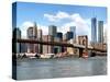 Skyline of NYC with One World Trade Center and East River, Manhattan and Brooklyn Bridge, US-Philippe Hugonnard-Stretched Canvas