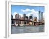 Skyline of NYC with One World Trade Center and East River, Manhattan and Brooklyn Bridge, US-Philippe Hugonnard-Framed Photographic Print