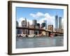 Skyline of NYC with One World Trade Center and East River, Manhattan and Brooklyn Bridge, US-Philippe Hugonnard-Framed Photographic Print