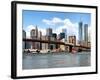 Skyline of NYC with One World Trade Center and East River, Manhattan and Brooklyn Bridge, US-Philippe Hugonnard-Framed Photographic Print