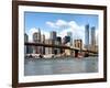 Skyline of NYC with One World Trade Center and East River, Manhattan and Brooklyn Bridge, US-Philippe Hugonnard-Framed Photographic Print