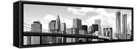 Skyline of NYC with One World Trade Center and East River, Manhattan and Brooklyn Bridge, US-Philippe Hugonnard-Framed Stretched Canvas