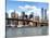 Skyline of NYC with One World Trade Center and East River, Manhattan and Brooklyn Bridge, US-Philippe Hugonnard-Stretched Canvas