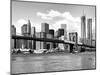 Skyline of NYC with One World Trade Center and East River, Manhattan and Brooklyn Bridge-Philippe Hugonnard-Mounted Premium Photographic Print
