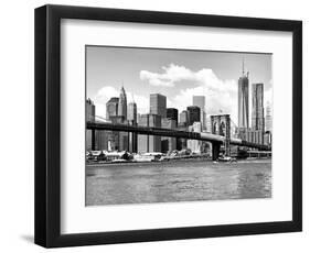Skyline of NYC with One World Trade Center and East River, Manhattan and Brooklyn Bridge-Philippe Hugonnard-Framed Photographic Print