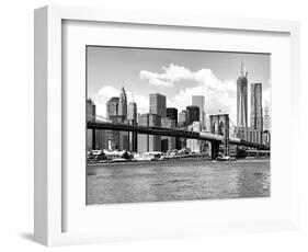 Skyline of NYC with One World Trade Center and East River, Manhattan and Brooklyn Bridge-Philippe Hugonnard-Framed Photographic Print