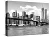 Skyline of NYC with One World Trade Center and East River, Manhattan and Brooklyn Bridge-Philippe Hugonnard-Stretched Canvas