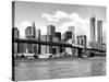 Skyline of NYC with One World Trade Center and East River, Manhattan and Brooklyn Bridge-Philippe Hugonnard-Stretched Canvas