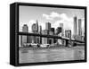 Skyline of NYC with One World Trade Center and East River, Manhattan and Brooklyn Bridge-Philippe Hugonnard-Framed Stretched Canvas