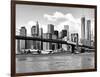 Skyline of NYC with One World Trade Center and East River, Manhattan and Brooklyn Bridge-Philippe Hugonnard-Framed Art Print