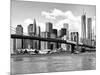 Skyline of NYC with One World Trade Center and East River, Manhattan and Brooklyn Bridge-Philippe Hugonnard-Mounted Art Print