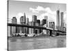 Skyline of NYC with One World Trade Center and East River, Manhattan and Brooklyn Bridge-Philippe Hugonnard-Stretched Canvas