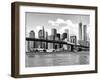 Skyline of NYC with One World Trade Center and East River, Manhattan and Brooklyn Bridge-Philippe Hugonnard-Framed Art Print