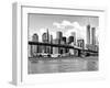 Skyline of NYC with One World Trade Center and East River, Manhattan and Brooklyn Bridge-Philippe Hugonnard-Framed Art Print