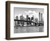 Skyline of NYC with One World Trade Center and East River, Manhattan and Brooklyn Bridge-Philippe Hugonnard-Framed Art Print