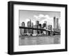 Skyline of NYC with One World Trade Center and East River, Manhattan and Brooklyn Bridge-Philippe Hugonnard-Framed Art Print