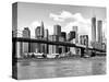 Skyline of NYC with One World Trade Center and East River, Manhattan and Brooklyn Bridge-Philippe Hugonnard-Stretched Canvas