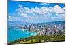 Skyline of Oahu Hawaii-null-Mounted Art Print