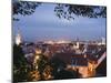 Skyline of Old Town Including St. Olav Church, Unesco World Heritage Site, Tallinn, Estonia-Christian Kober-Mounted Photographic Print