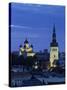 Skyline of Old Town, Tallinn, Estonia-Jon Arnold-Stretched Canvas