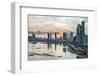 Skyline of Panama City at sunset, Panama City, Panama, Central America-Michael Runkel-Framed Photographic Print