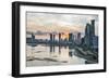 Skyline of Panama City at sunset, Panama City, Panama, Central America-Michael Runkel-Framed Photographic Print