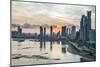 Skyline of Panama City at sunset, Panama City, Panama, Central America-Michael Runkel-Mounted Photographic Print