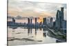 Skyline of Panama City at sunset, Panama City, Panama, Central America-Michael Runkel-Stretched Canvas