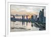 Skyline of Panama City at sunset, Panama City, Panama, Central America-Michael Runkel-Framed Photographic Print