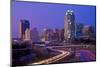 Skyline of Raleigh, NC at night-null-Mounted Photographic Print