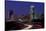 Skyline of Raleigh, NC at night-null-Stretched Canvas