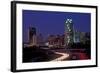 Skyline of Raleigh, NC at night-null-Framed Photographic Print