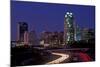 Skyline of Raleigh, NC at night-null-Mounted Photographic Print