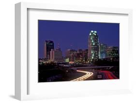 Skyline of Raleigh, NC at night-null-Framed Photographic Print